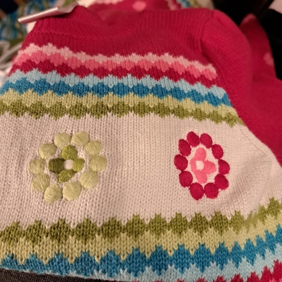 Gymboree girls size 5 sweater dress flower design - Picture 3 of 3